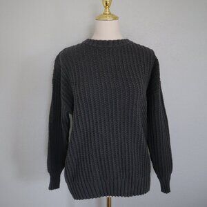 American Eagle Charcoal Chunky Knit Sweater XS